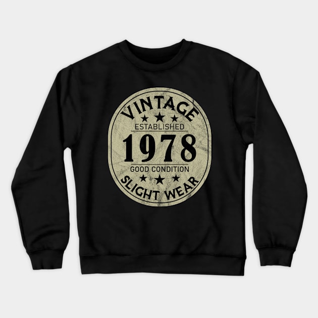 Vintage Established 1978 Good Condition Slight Wear Crewneck Sweatshirt by Stacy Peters Art